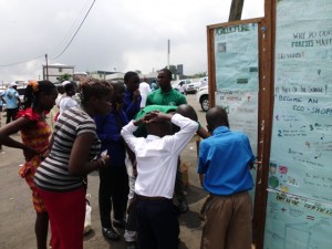 Green Cameroon.Hands washing